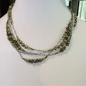 Silpada N1683 Jade Pearl and Sterling Silver Multi-Strand Necklace